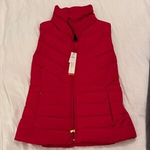 Talbots NWT Red Quilted Puffer Vest